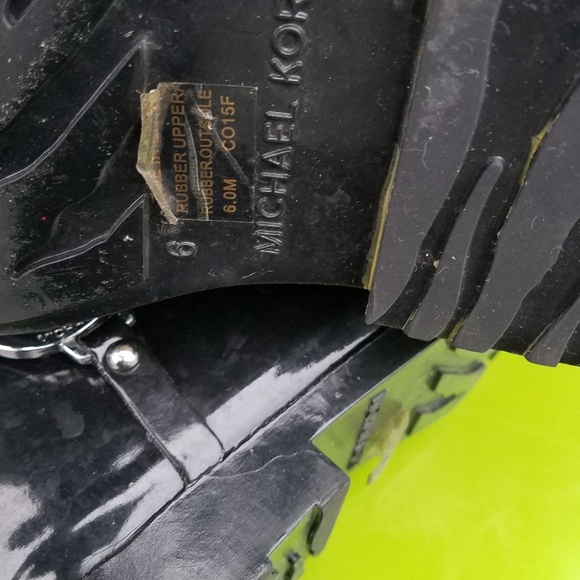 Michael Kors Fulton Harness Two Tone Rain Boots - Picture 7 of 8